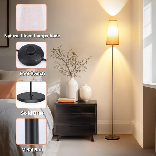 Thumbnail 3 de Wudyfei LED Floor Lamp, 67" Tall, Black – 9W Bulb with 3 Colour Temperatures
