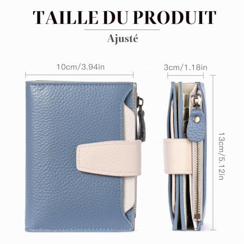 Thumbnail 3 de SENDEFN portefeuille femme en cuir avec blocage RFID, 14 emplacements cartes