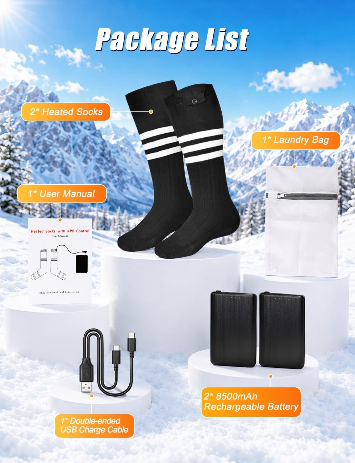 Thumbnail 6 de CHOVE HS85A Heated Socks with App Control and Dual 8500mAh Batteries