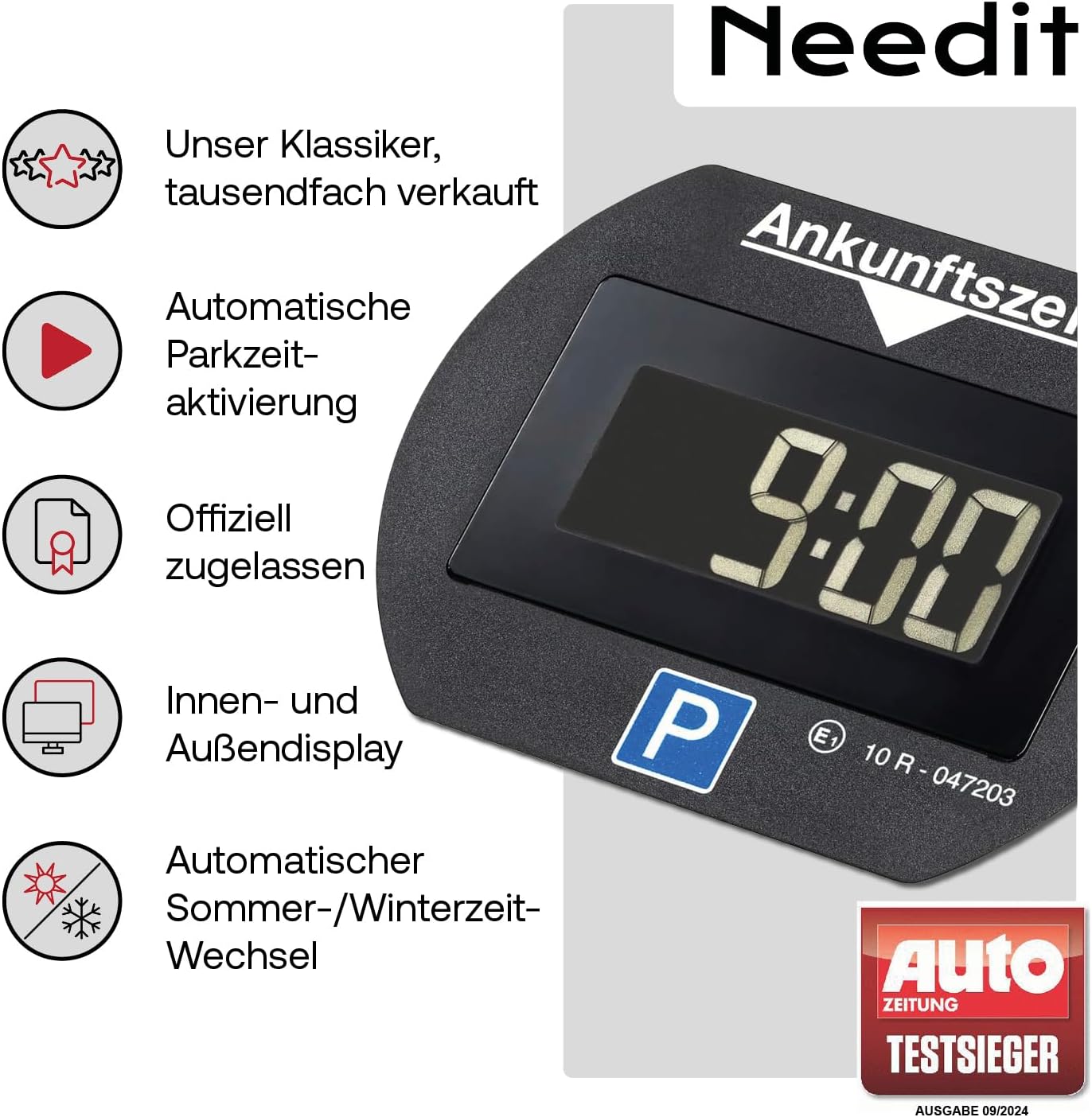 Thumbnail 1 de Needit Park Lite I – Elektronische Parkscheibe mit automatischer Zeiterkennung