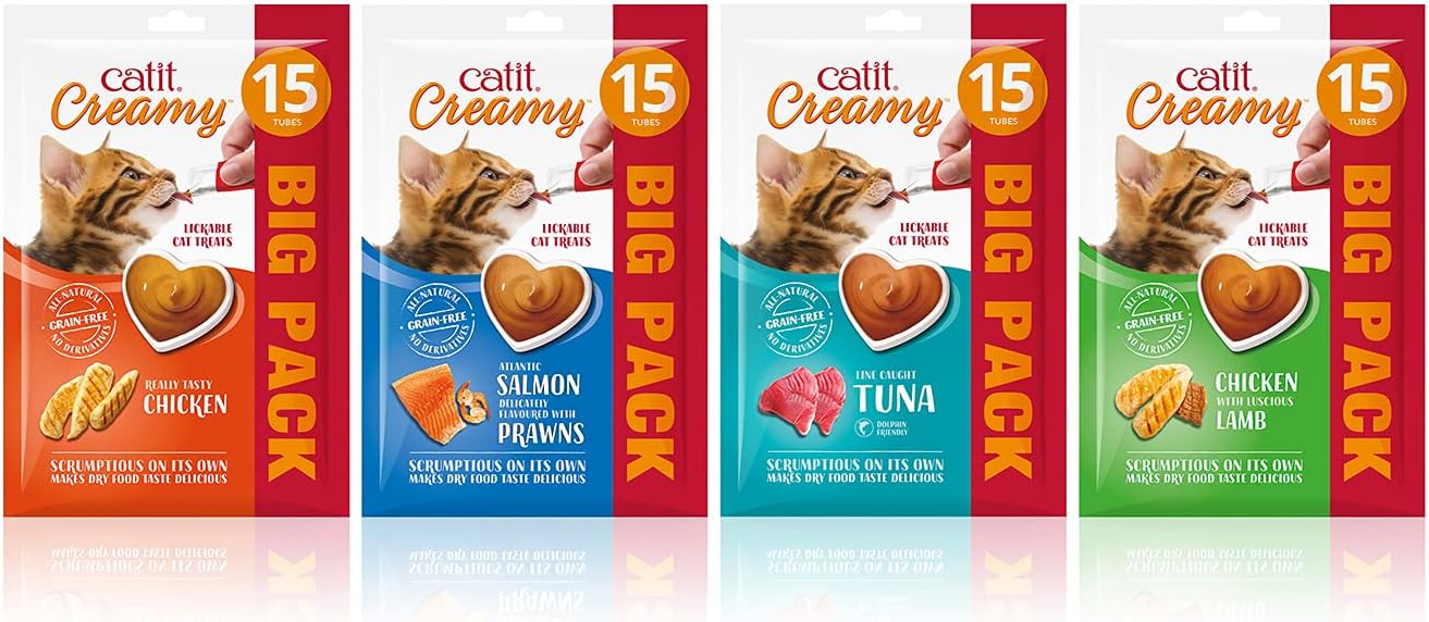 Detalle de Catit Creamy Poulet - 15 unités x 10 g, snack hydratant et nourrissant