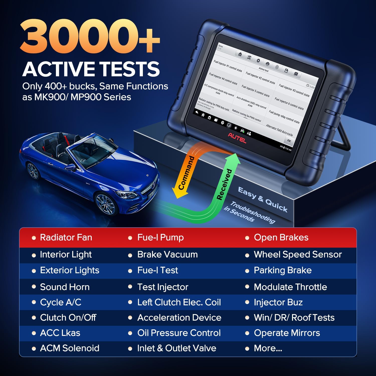 Thumbnail 4 de Autel MaxiCheck MX808S diagnostic scanner 3000+ tests