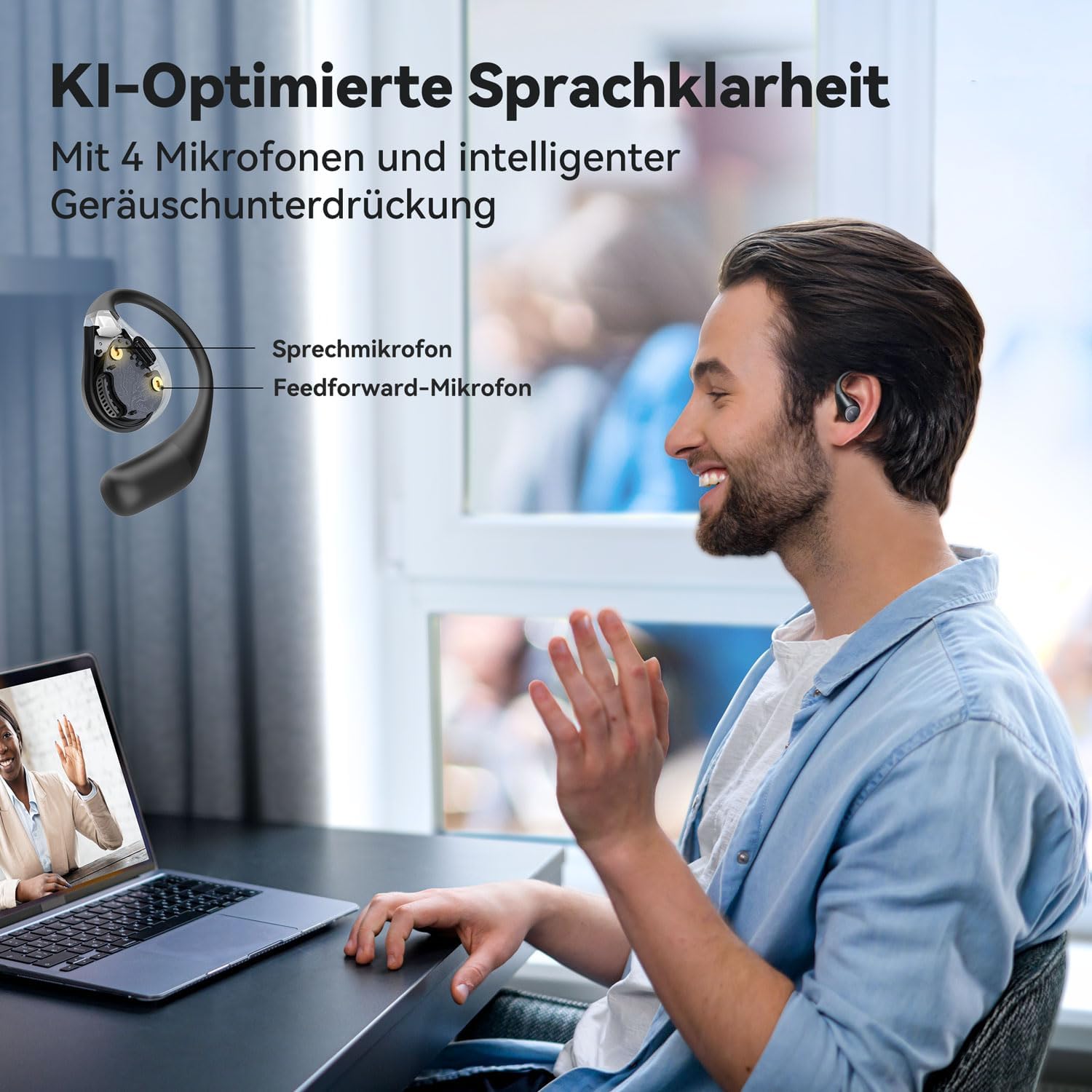 Thumbnail 6 de EarFun OpenJump Open‑Ear Kopfhörer 42 Std