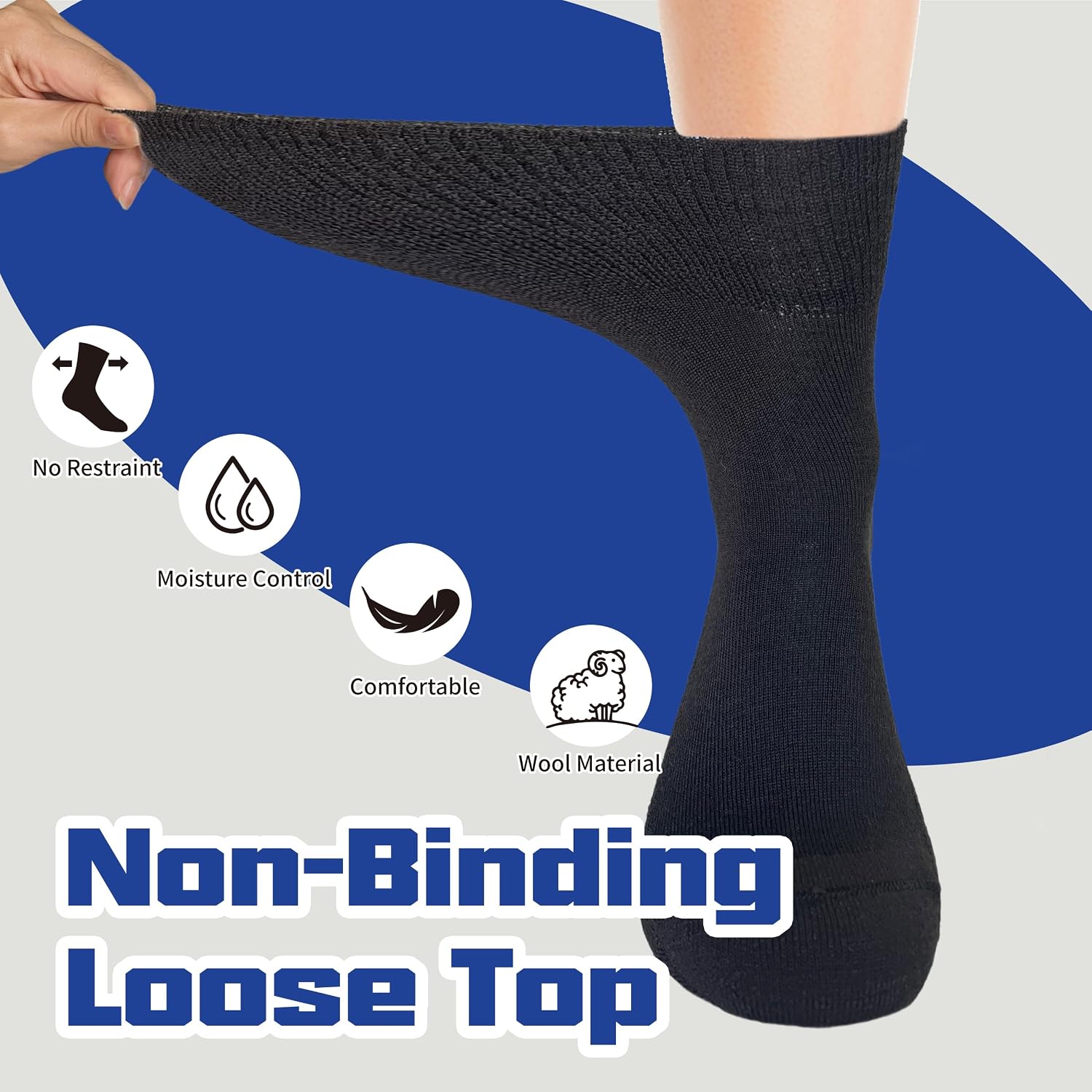 Detalle de Facool Diabetic Socks Merino Wool 3 Pairs