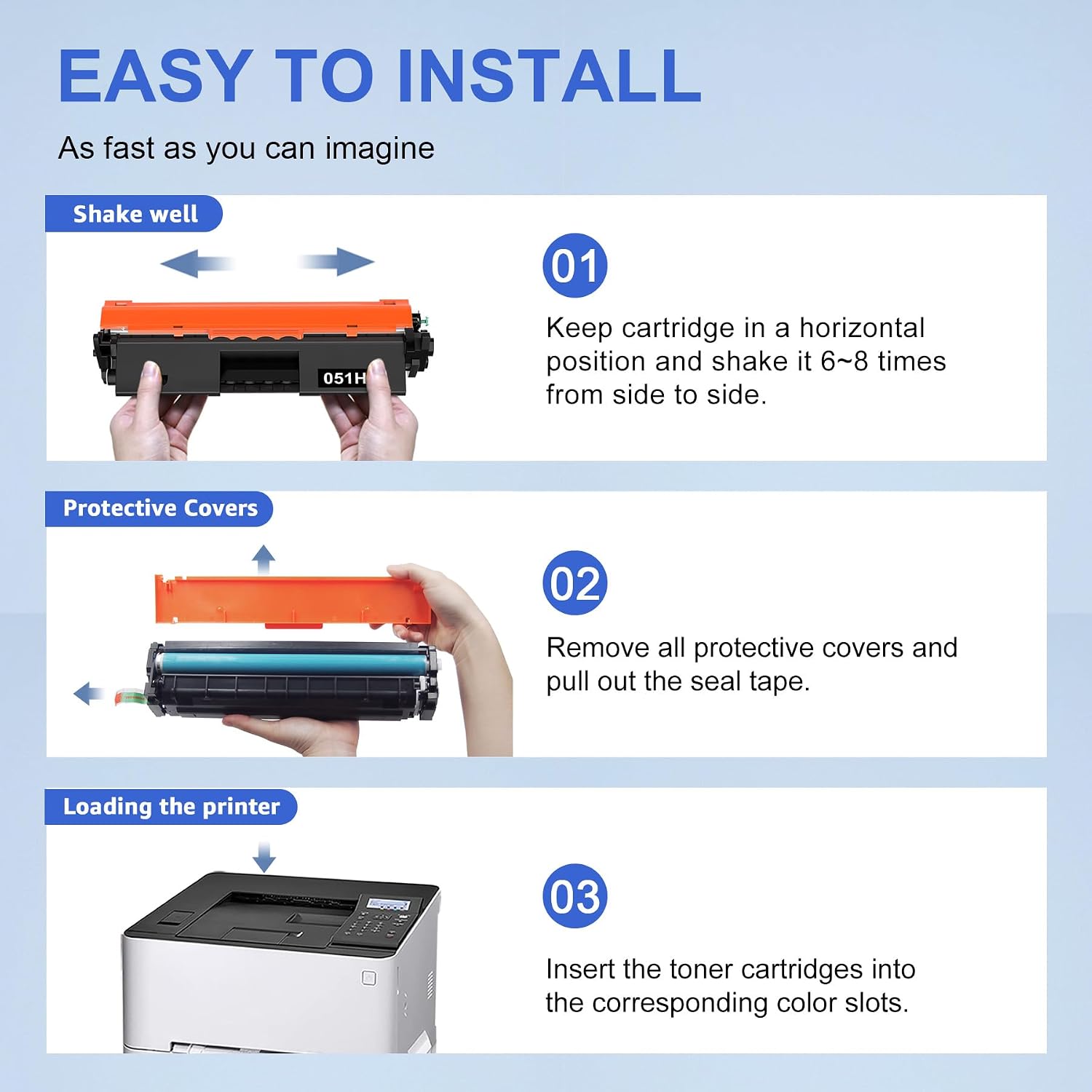 Detalle 2 de Toner Kingdom 051h toner cartridge 2 black, 2-pack compatible black toner