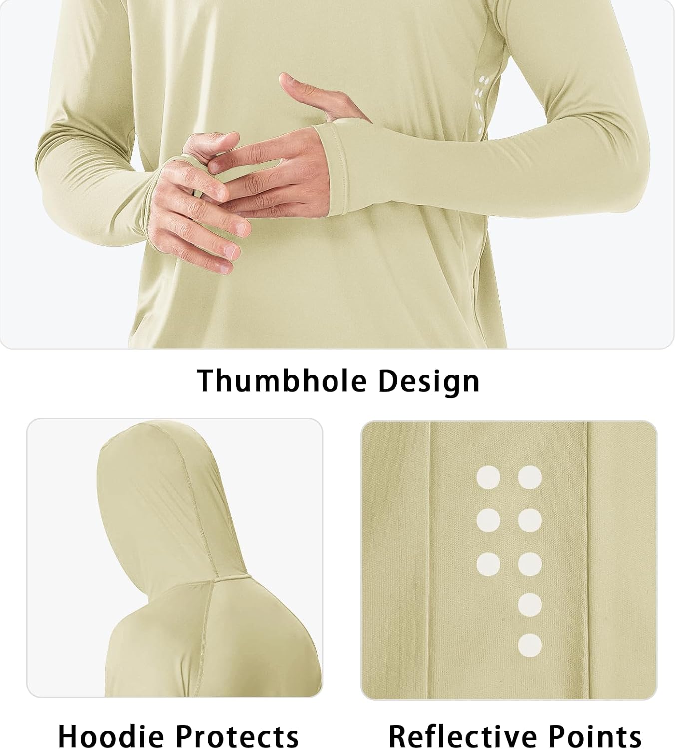 Thumbnail 3 de NORTHYARD Men’s UPF 50+ Long Sleeve Hoodie Rash Guard (Quick Dry UV SPF)