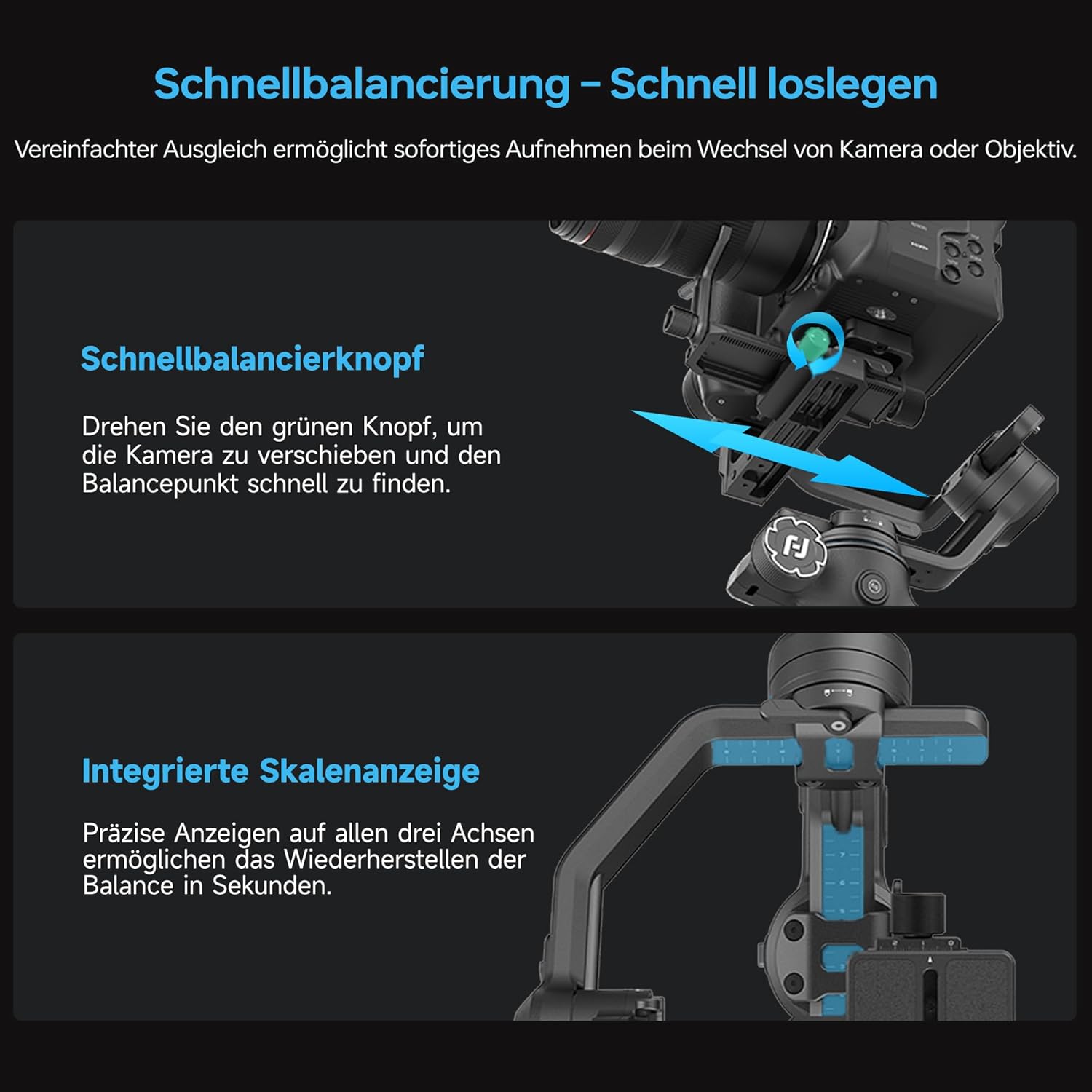Thumbnail 6 de FeiyuTech SCORP-C2 Kamera Gimbal – KI-Tracking 4.0, 3,5 kg Traglast, vertikale Aufnahmen