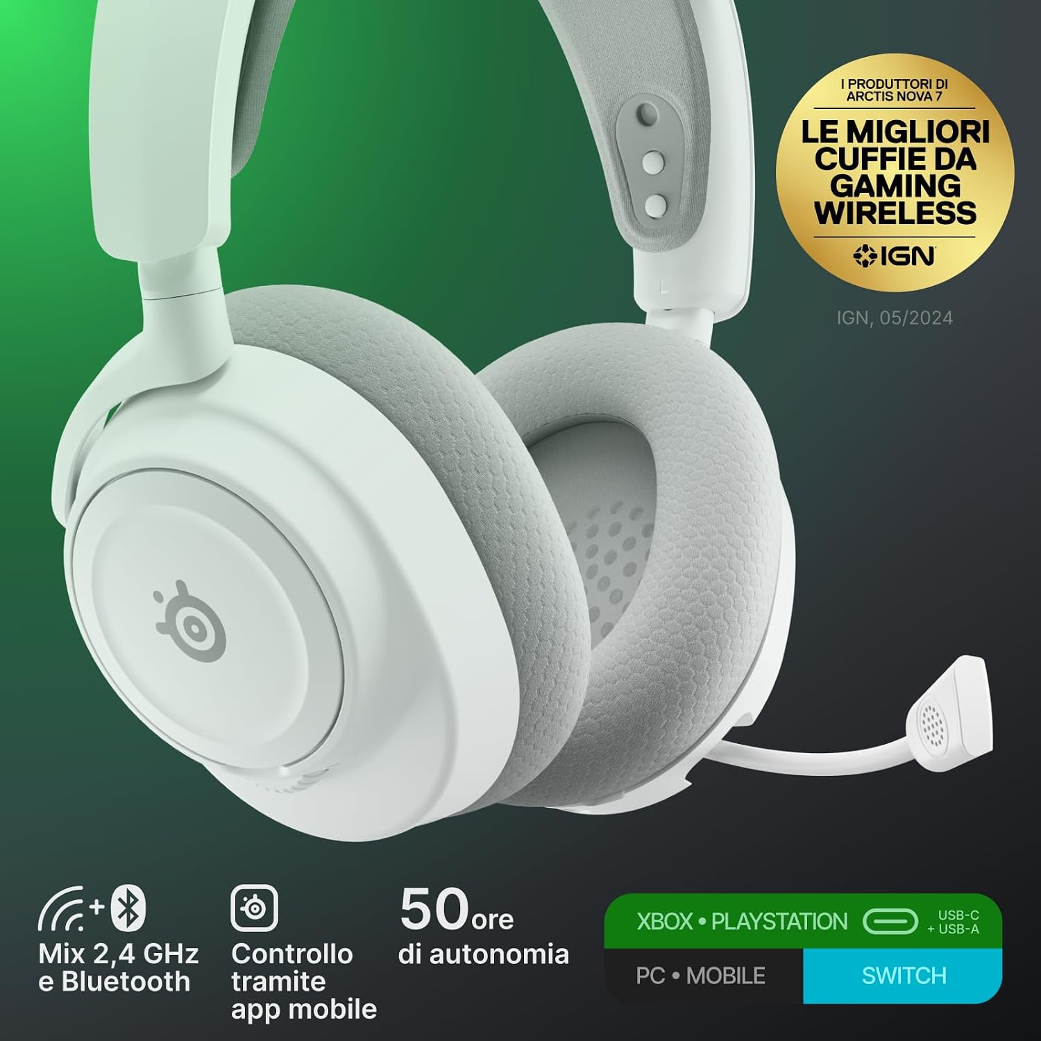 Detalle 2 de SteelSeries Arctis Nova 7X cuffie da gioco