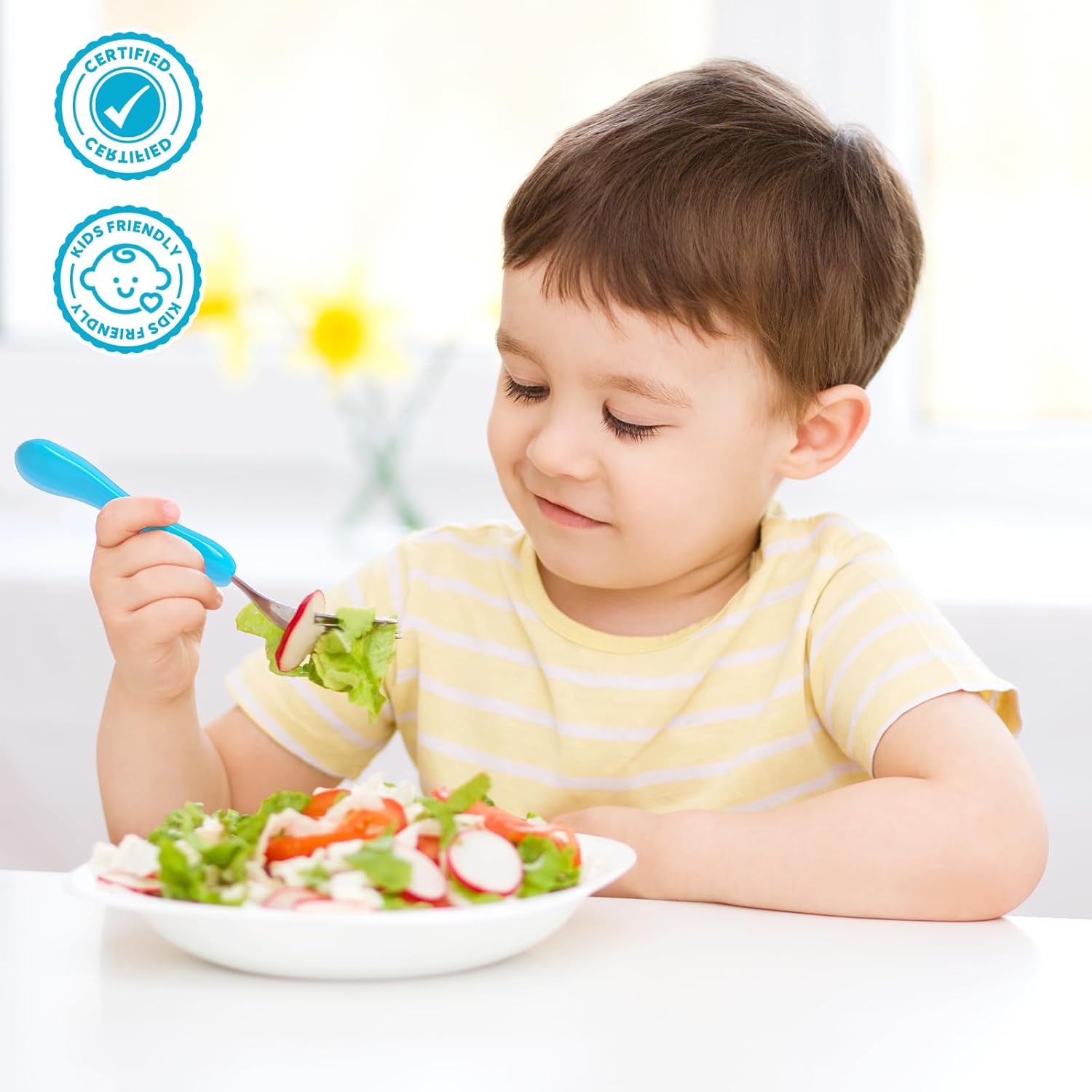 Thumbnail 5 de Lehoo Castle Kinderbesteck 6-teilig (ab 1 Jahr) aus Edelstahl & Kunststoff – Gabeln und Löffel mit Tierwelt-Motiv