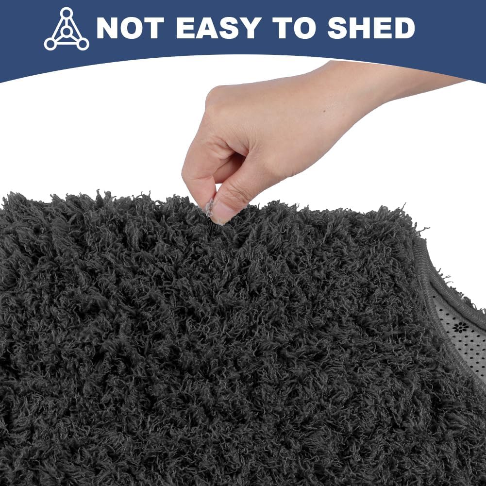 Thumbnail 6 de AOOWU 8056150 Microfibre Bath Mat, 50 x 40 cm, Black U-Shape