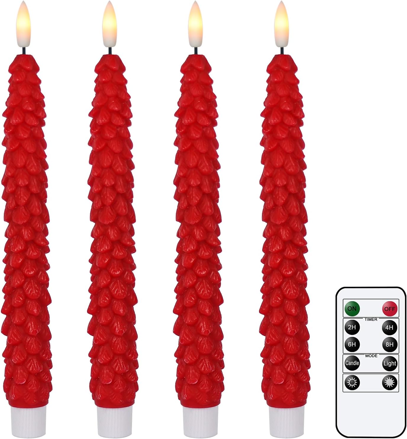 Detalle de DRomance Flameless Taper Candles, Real Wax