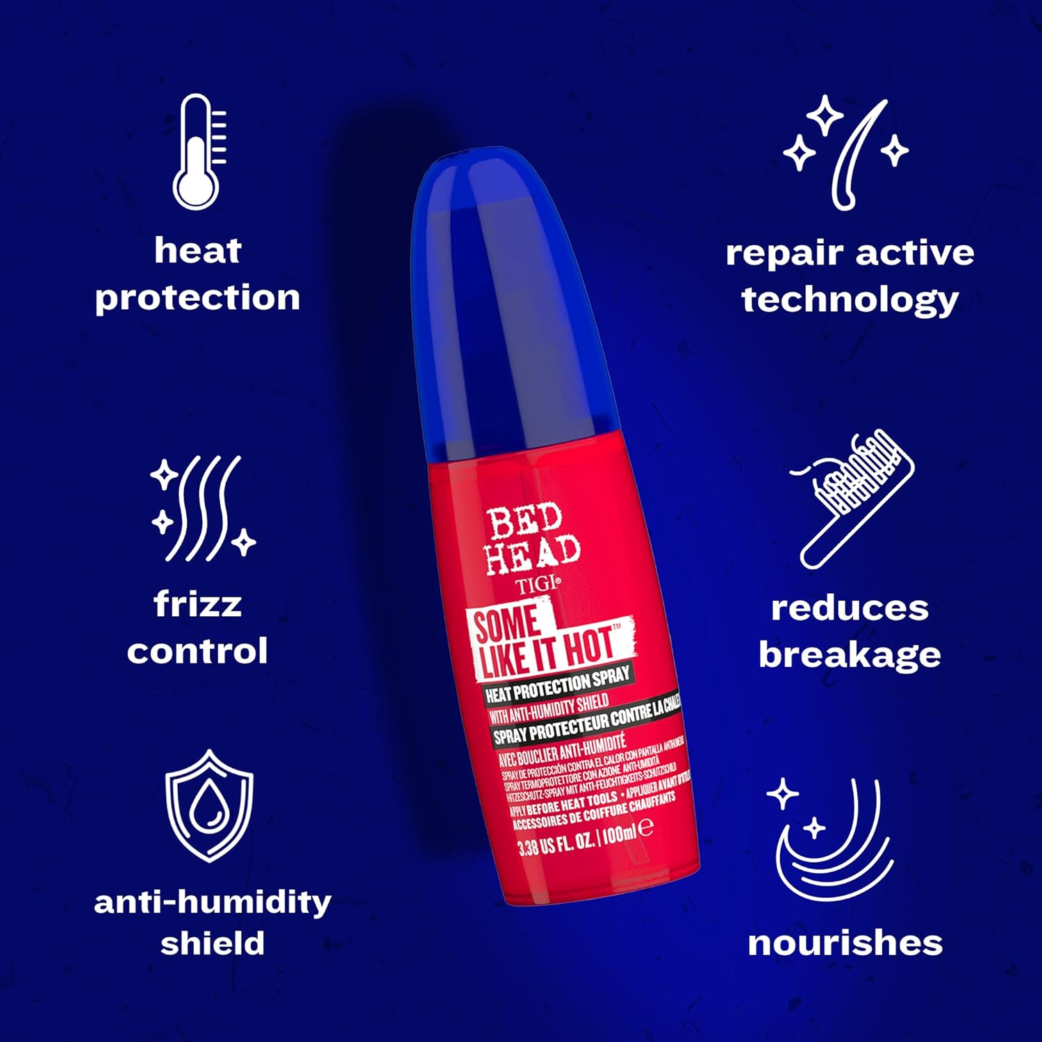 Thumbnail 3 de Bed Head by TIGI Some Like It Hot Hitzeschutzspray – Haarschutzengel für Glätten, Locken und Trocknen (100 ml)