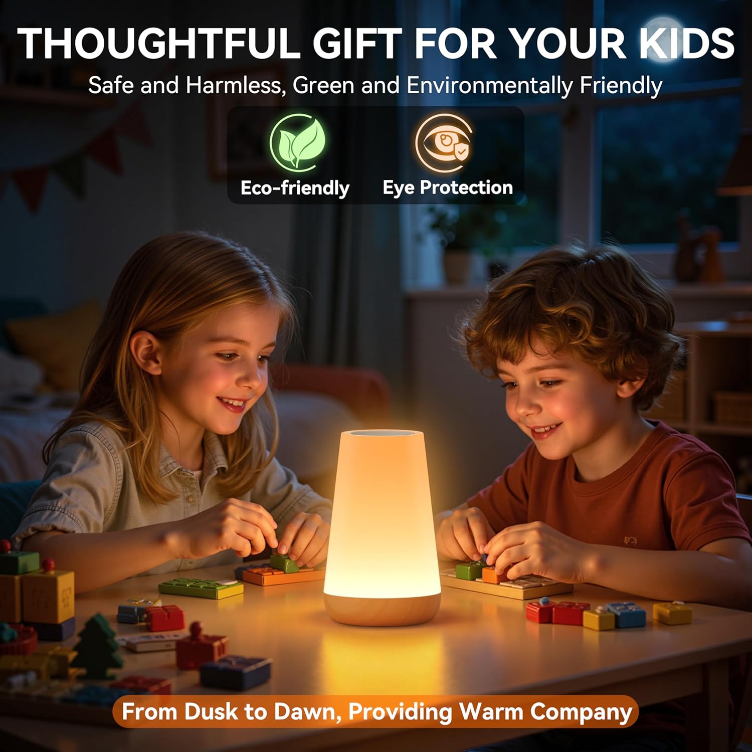 Thumbnail 5 de Set di 2 lampade da comodino LED Auxmir con touch, 13 colori RGB e timer (ricaricabili USB)