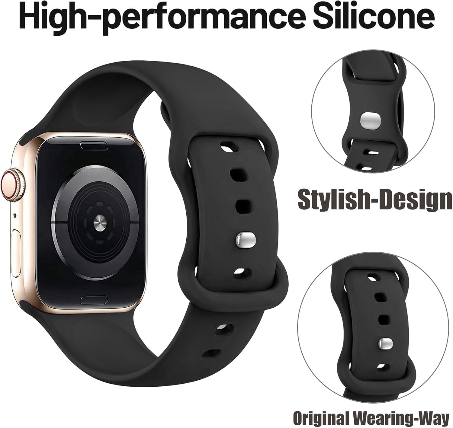 Thumbnail 1 de HdanMole Apple Watch Armband Schwarz 38–46mm