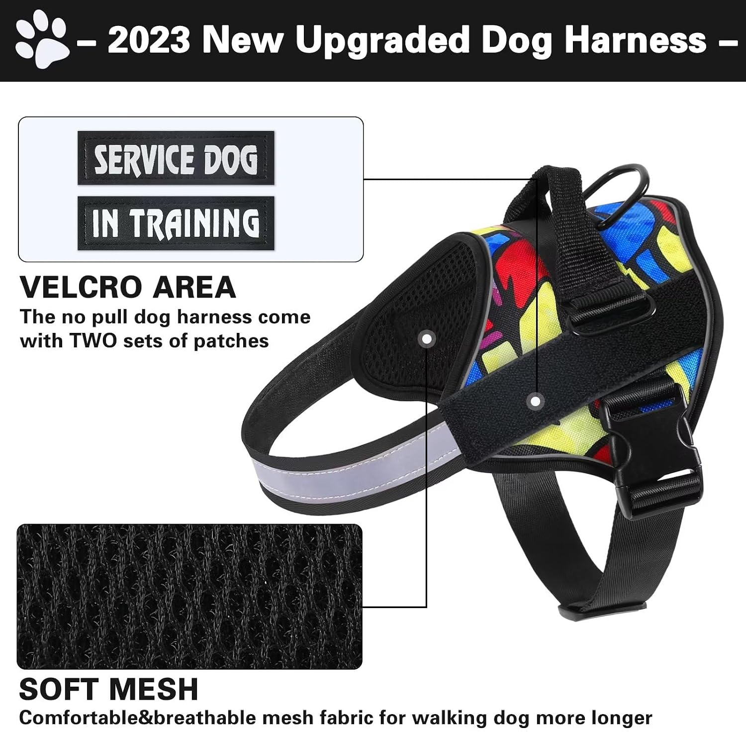 Detalle 2 de Belababy Service Dog Harness, L reflective