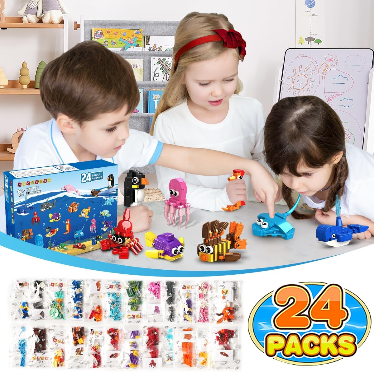 Detalle de HOGOKIDS 24 Pack Building Set — 629 PCS blocks