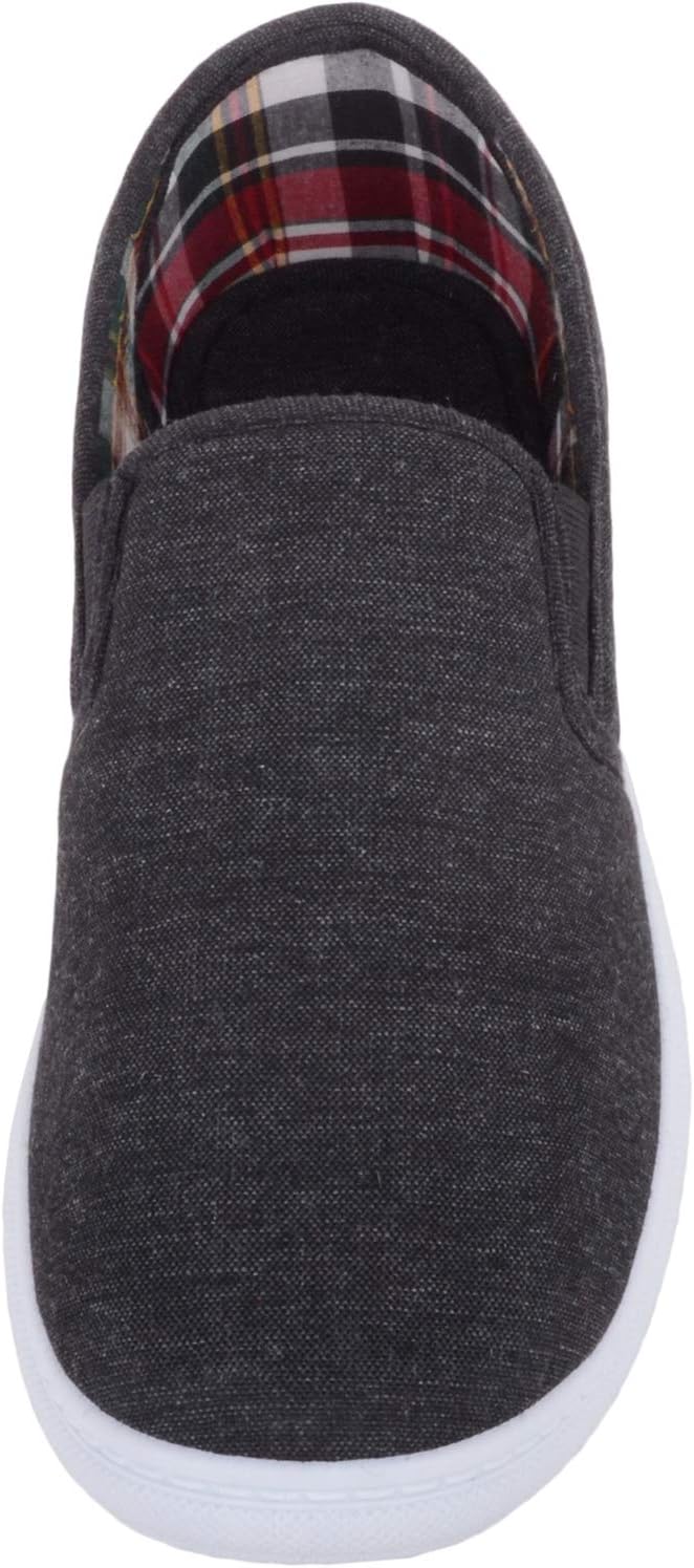 Thumbnail 1 de ABSOLUTE FOOTWEAR Mens Casual Slip On Canvas Pumps Trainers with Stripe Design and Twin Gusset