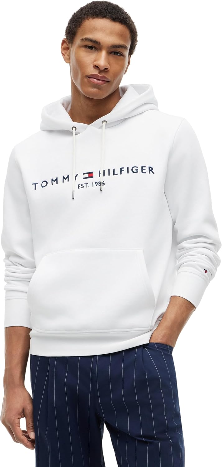 Detalle de Tommy Hilfiger Men’s Tommy Logo Hoodie with drawstring hood