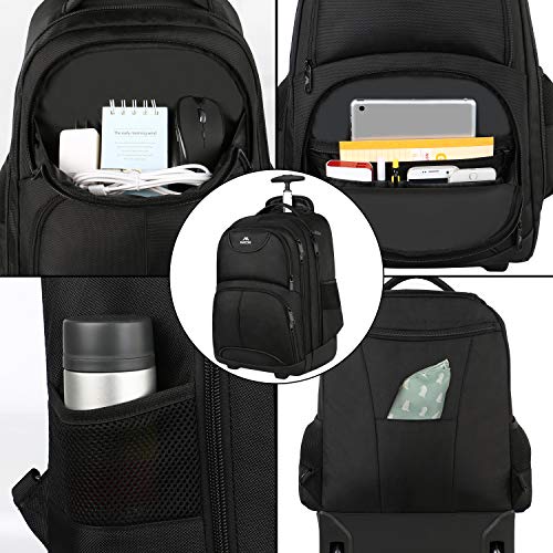 Thumbnail 2 de MATEIN Rolling Backpack: 17-Inch Water-Resistant Wheeled Laptop Backpack