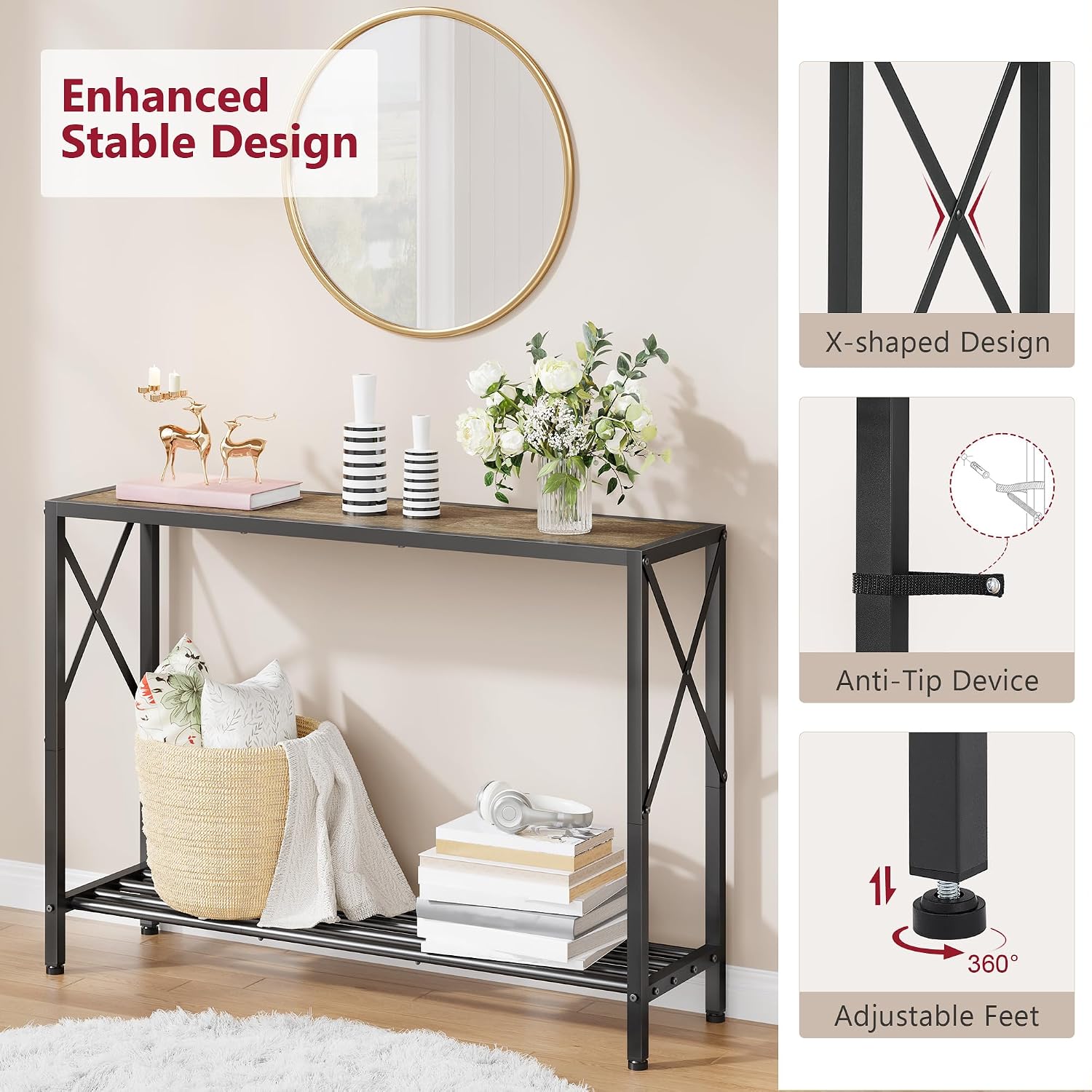 Thumbnail 4 de Tajsoon Console Table 41.8-Inch