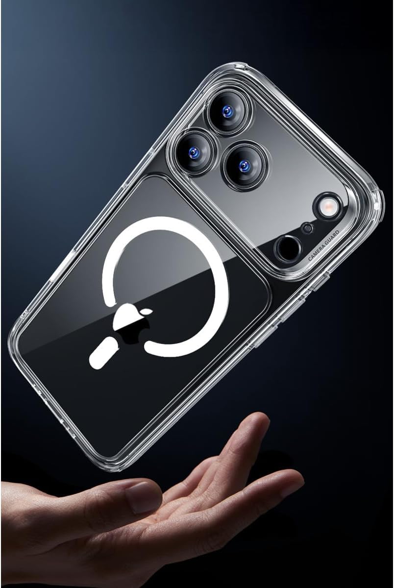 Detalle de ESR Cover per iPhone 17 Pro Max: custodia trasparente con protezione militare e controllo fotocamera