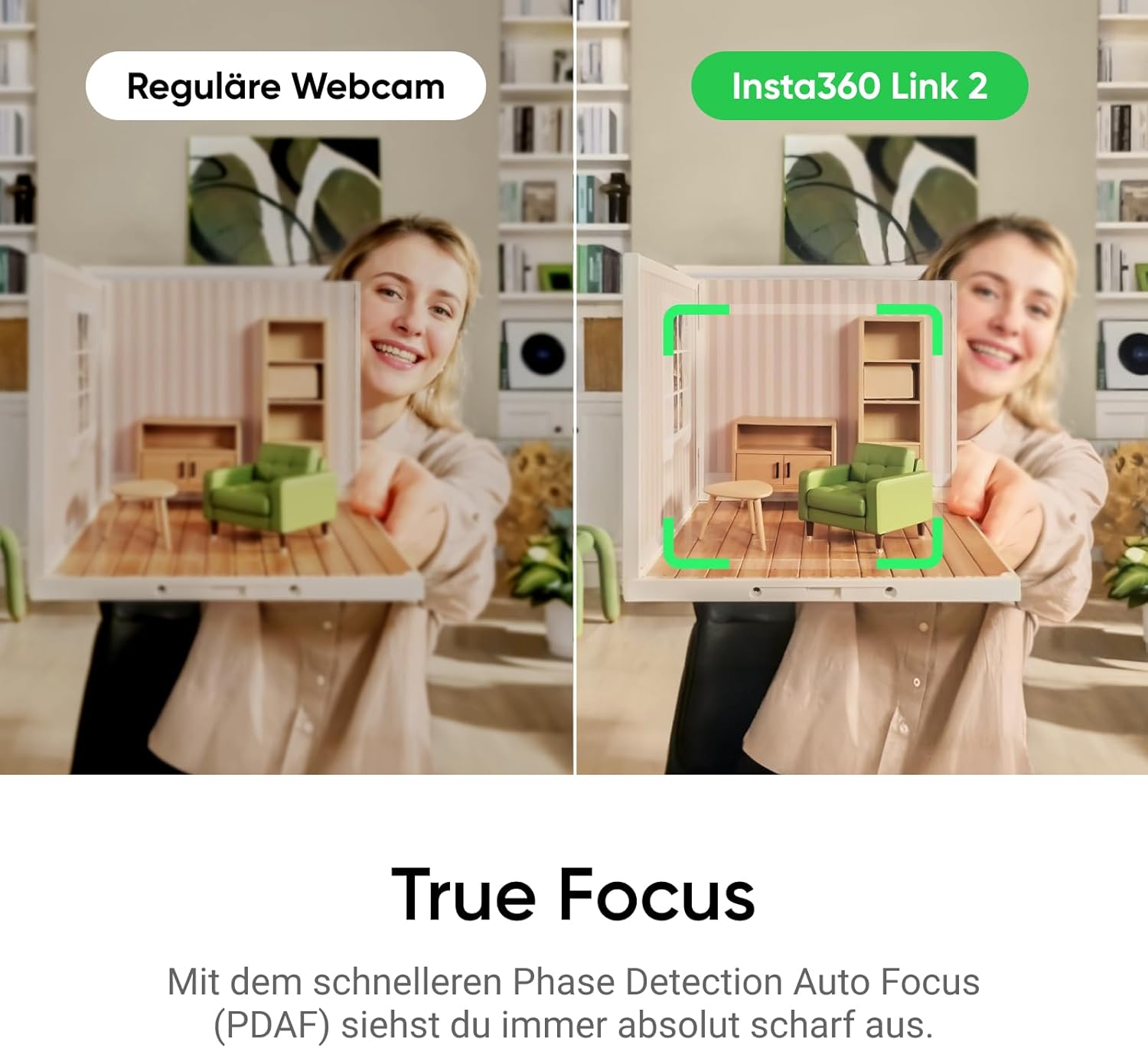 Thumbnail 5 de Insta360 Link 2 Standard Bundle – 4K Webcam mit KI-Tracking und HDR für PC/Mac