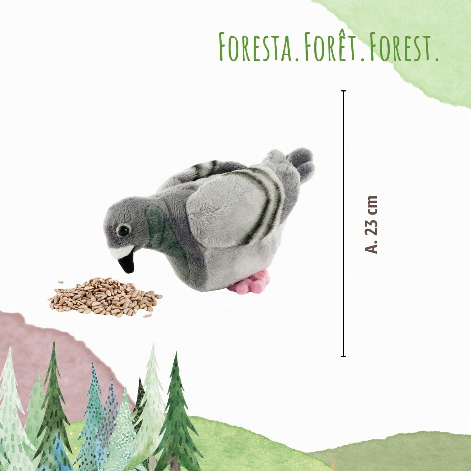 Detalle 2 de Plush & Company 15826 Farm Claude Le Pigeon – pluszowy gołąb, 23 cm