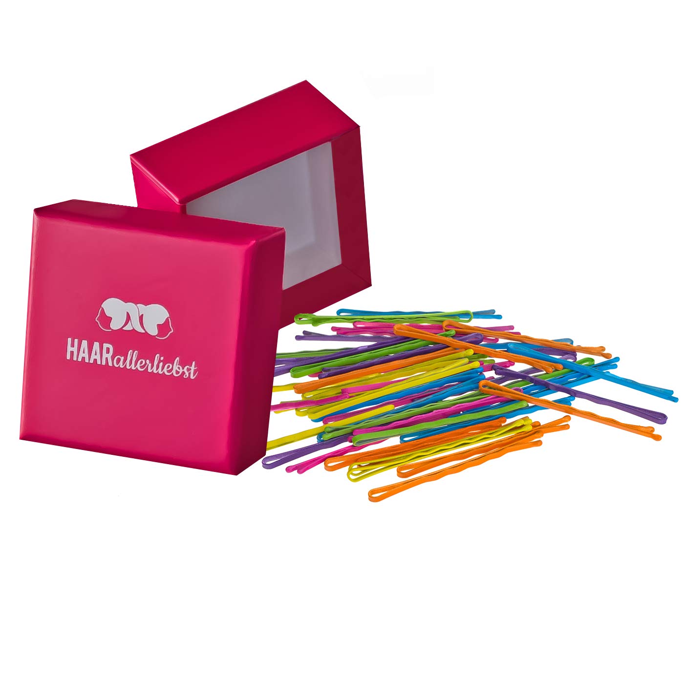Detalle de HAARallerliebst 100 Haarnadeln – 5 cm Bobby Pins Beige für Blonde Haare | Pinke Box