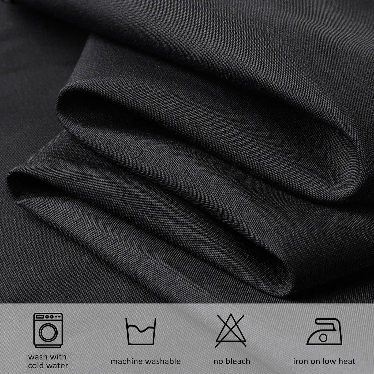 Thumbnail 4 de 8 Pack Black Tablecloths 60x102 Inch for 6ft Tables 📋