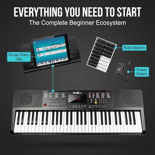 Detalle de RockJam RJ361 61 Key Compact Keyboard Piano for Beginners