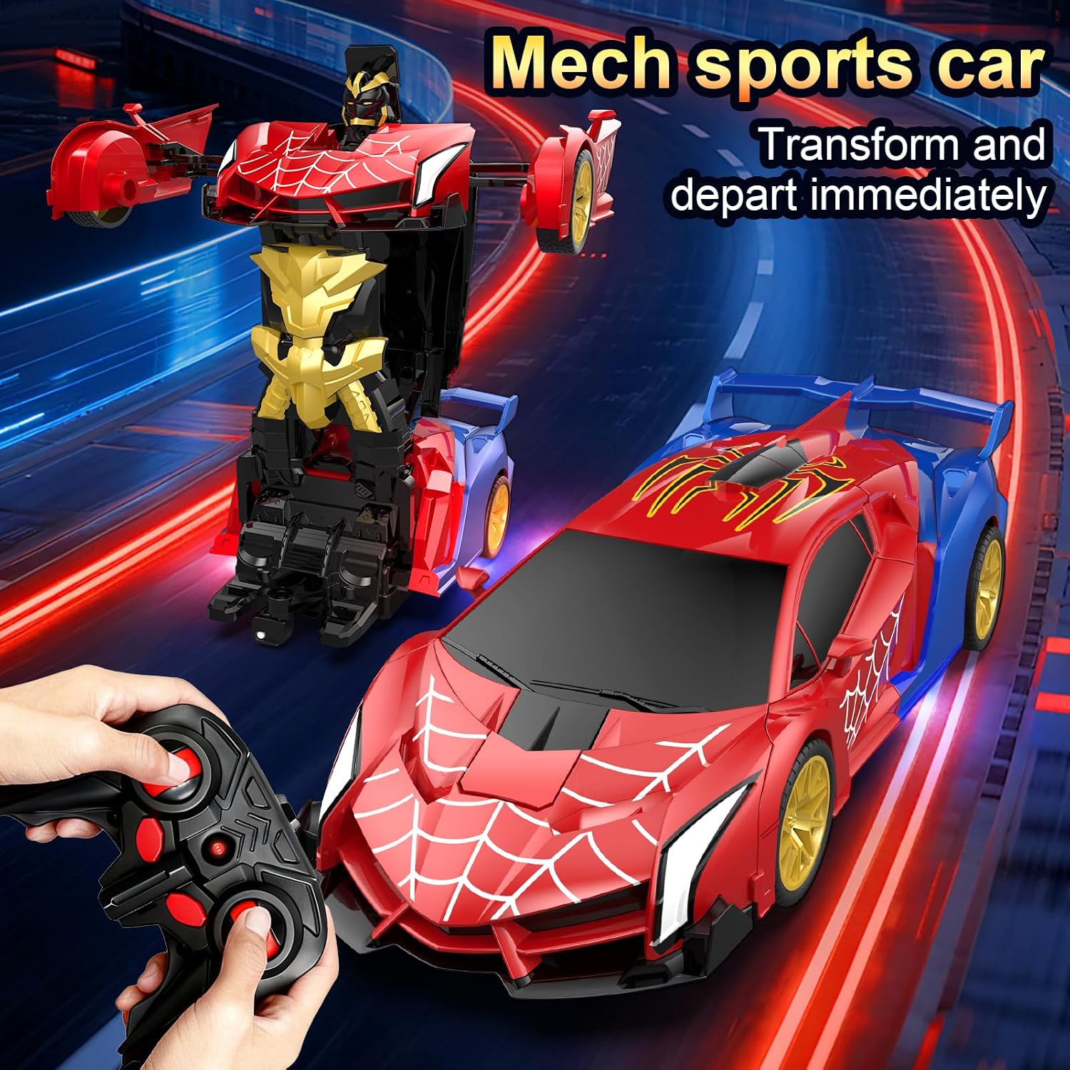 Detalle de Blackma RC Transforming Car, 1:18 Scale