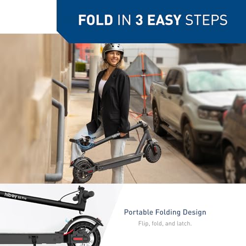 Detalle de Hiboy S2 Pro Electric Scooter — 500W Power, 10-Inch Solid Tires, 25-Mile Range