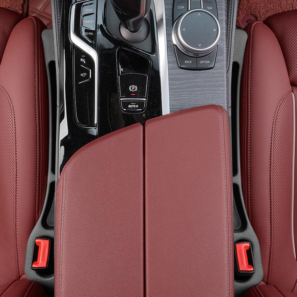 Detalle de YLXGT Car Seat Gap Filler Organizer (Universal) for SUV/Truck/Sedan, Black, 2-Pack