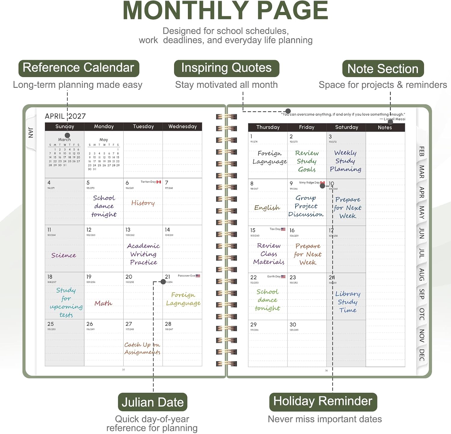 Detalle de Weekly and Monthly Planner, A5
