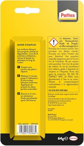 Detalle de Pattex Repair Express - Pâte à Réparer Epoxy Multi-Usages 64 g, Blanc