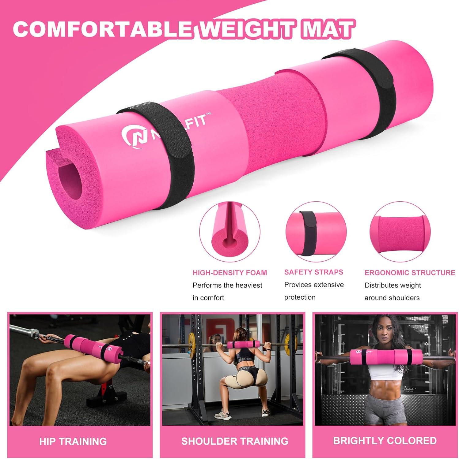 Thumbnail 2 de NEALFIT Barbell Pad Squat Pad for Squats – A pragmatic, durable bar pad for safer lifting