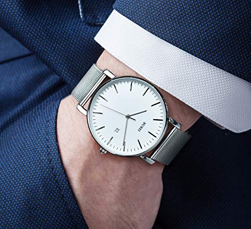 Thumbnail 4 de BUREI Montre homme minimalist avec grand cadran