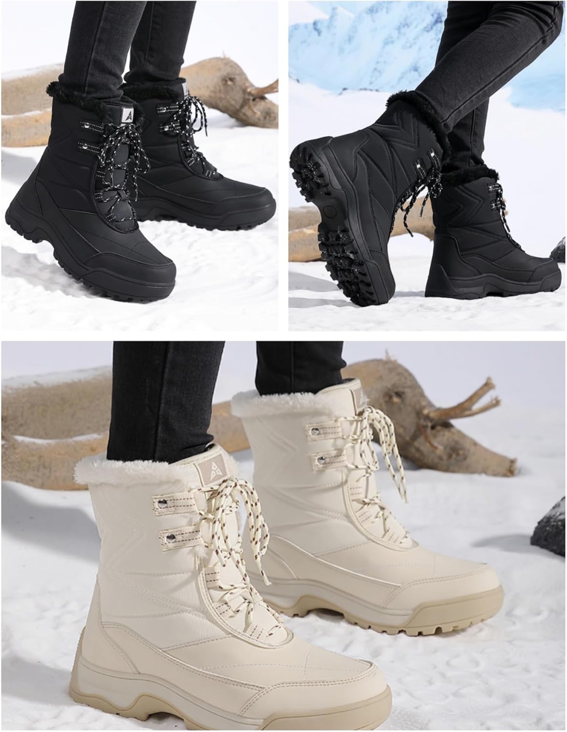 Thumbnail 1 de weiucvc Damen Winterstiefel – leichte warme Schneestiefel mit rutschfester Outdoor-Sohle
