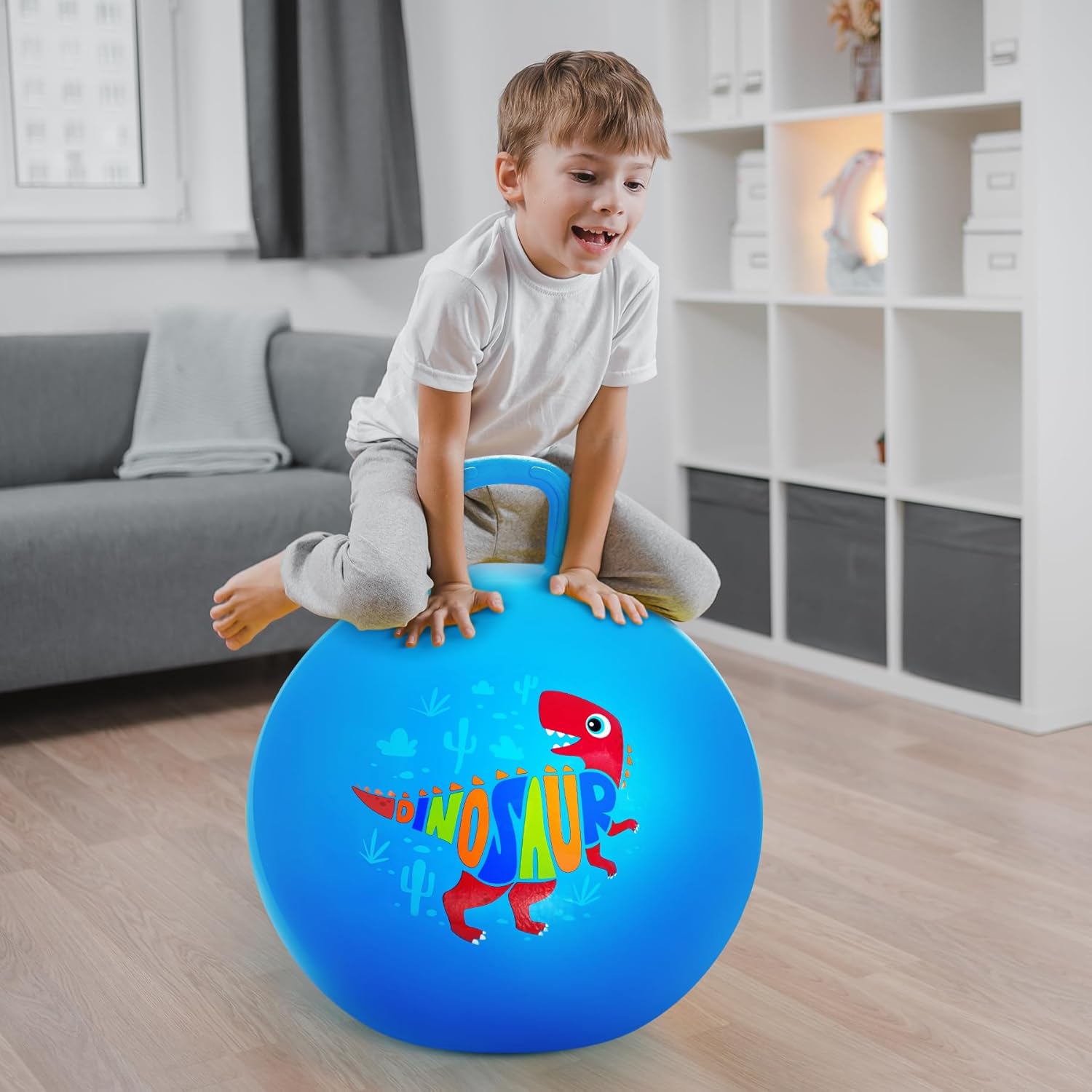 Thumbnail 6 de ZOOJOY 18-Inch Dinosaur Hopper Ball with Handle for Kids