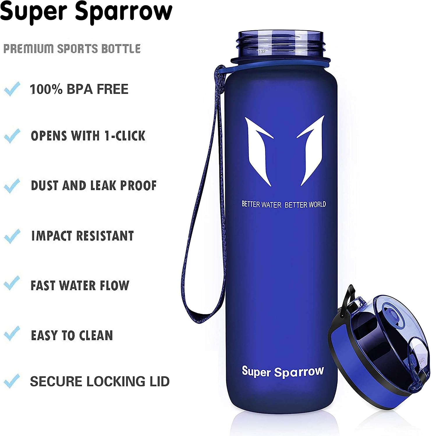 Detalle 2 de Super Sparrow Borraccia Sportiva 500ml senza BPA