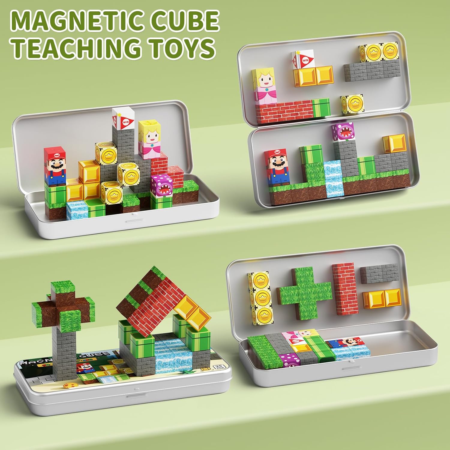 Detalle 2 de Magnetische Bausteine STEM MATCH 35-teilig