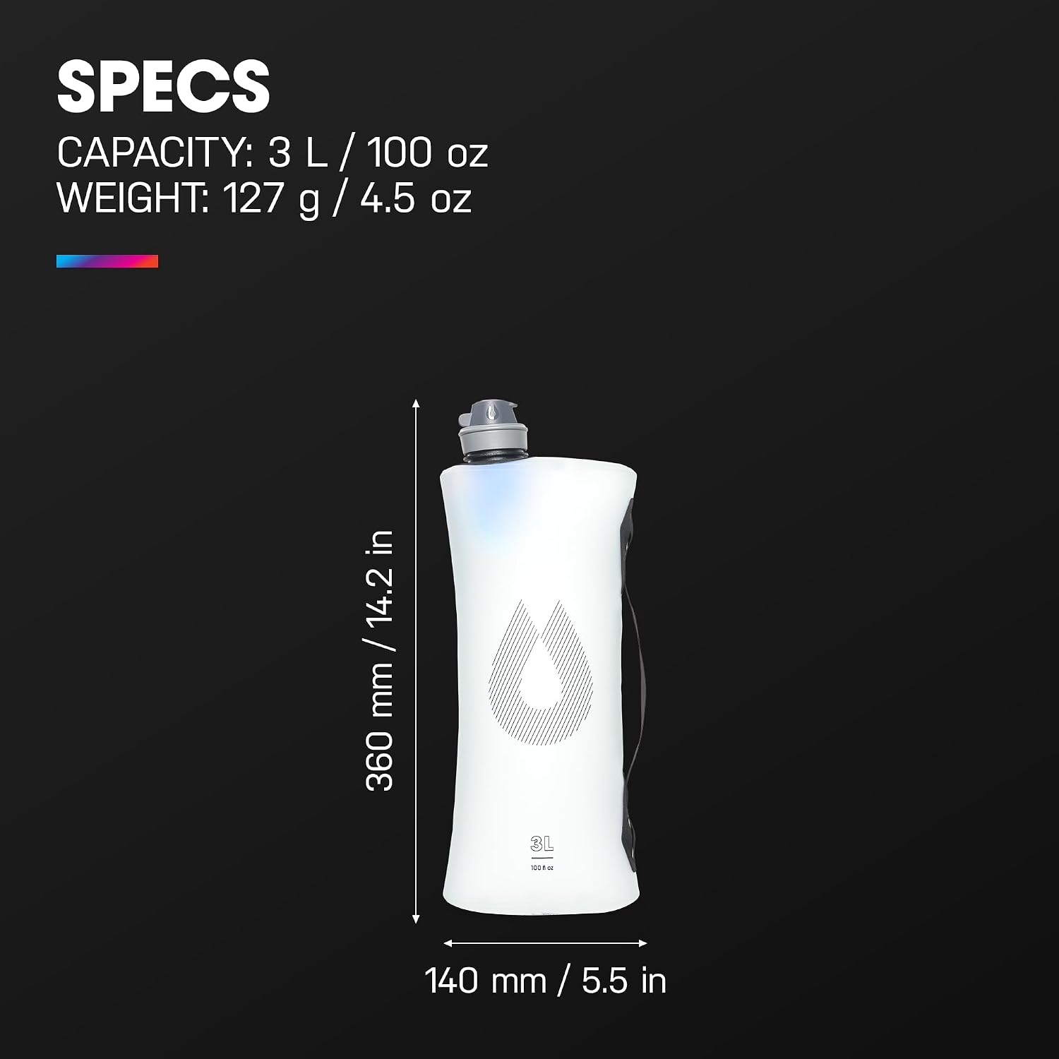 Thumbnail 1 de HydraPak Seeker + 3L – zbiornik na wodę z filtrem 42 mm z TPU