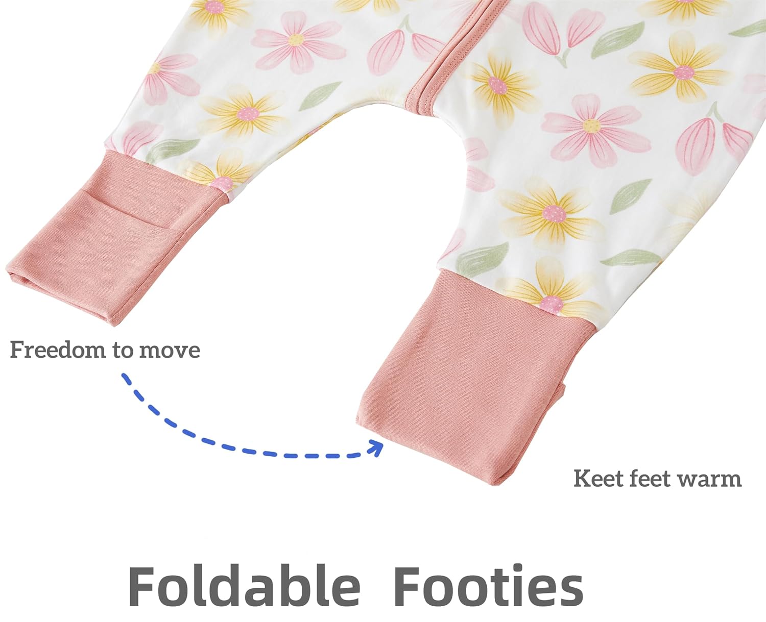 Thumbnail 3 de Teechodina Baby Ganzjahres Schlafsack mit Füßen aus 100% Baumwolle – bequem, atmungsaktiv und frei beweglich