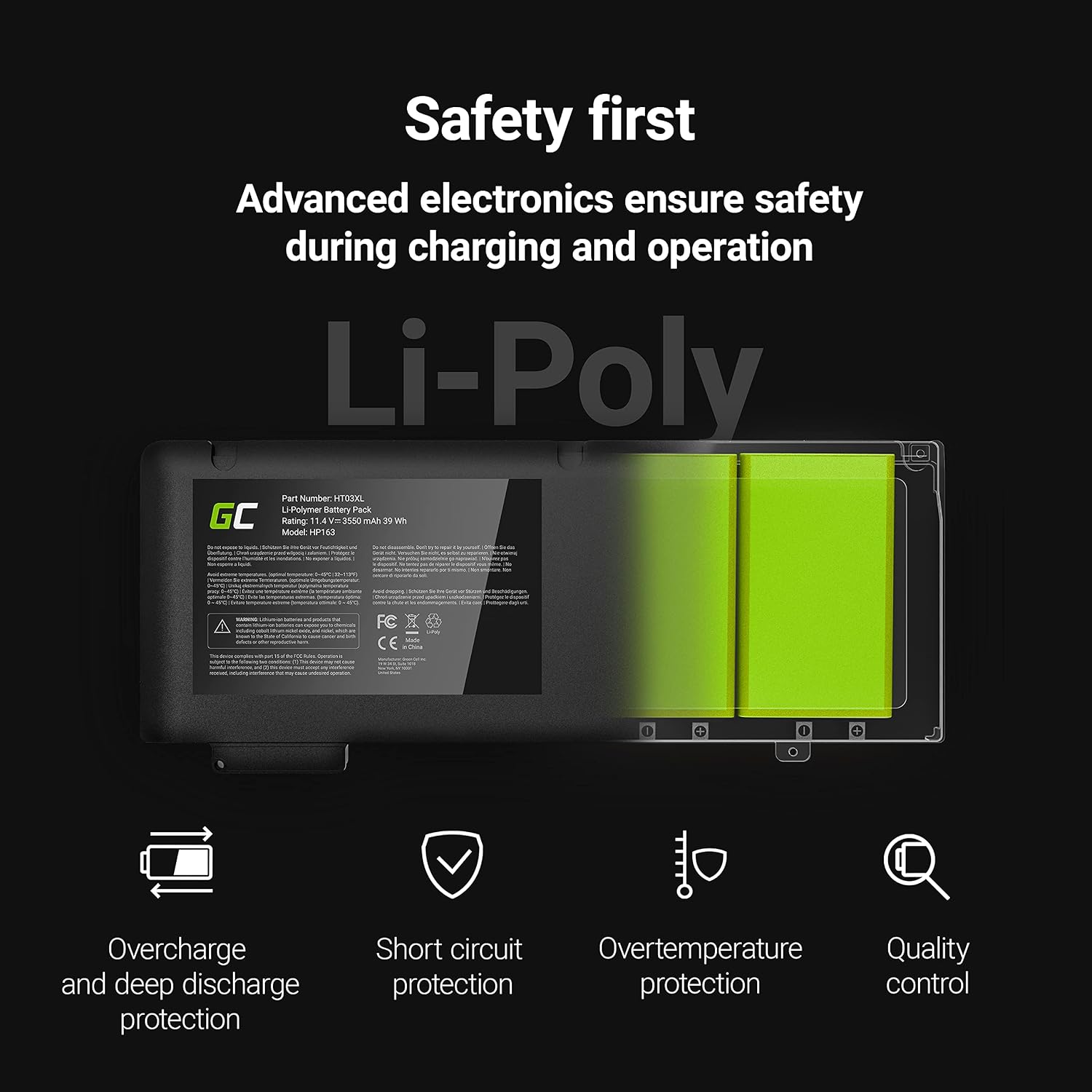 Detalle de Green Cell CM03XL batteria 4400 mAh