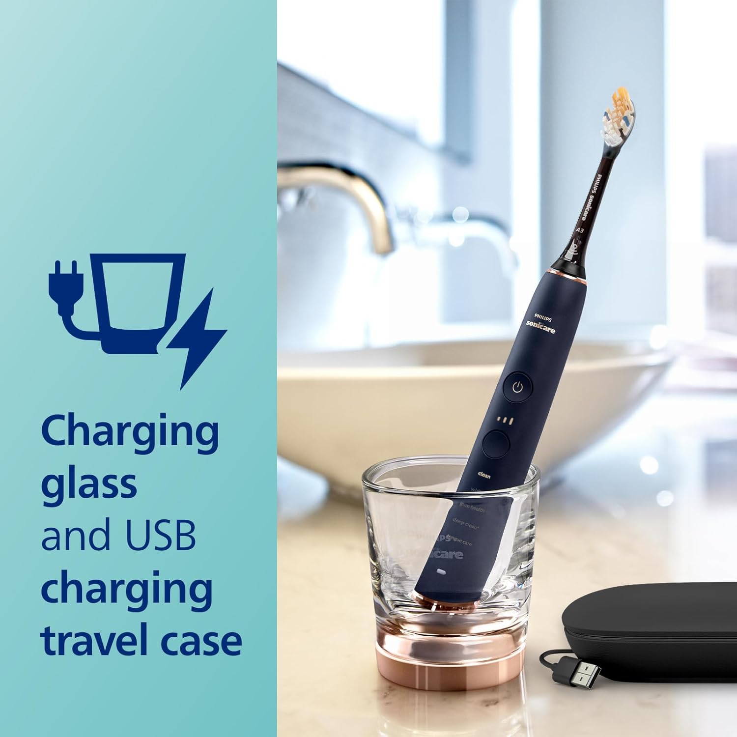 Thumbnail 6 de Philips Sonicare DiamondClean Smart 9700 (HX9957/71) electric toothbrush with app, pressure sensor, and 5 modes