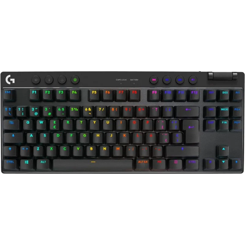 Detalle de Logitech G Pro X TKL Lightspeed: Teclado inalámbrico gaming compacto con GX Brown