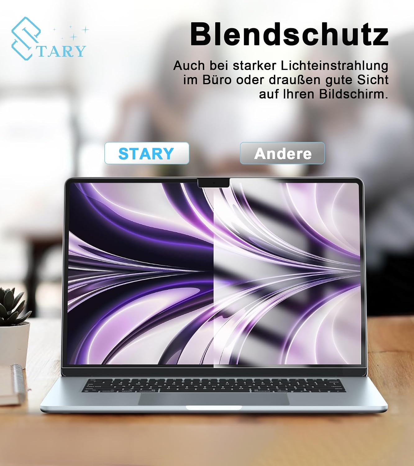 Detalle 1 de MacBook Air 13,6 Zoll STARY 360° Blickschutzfolie