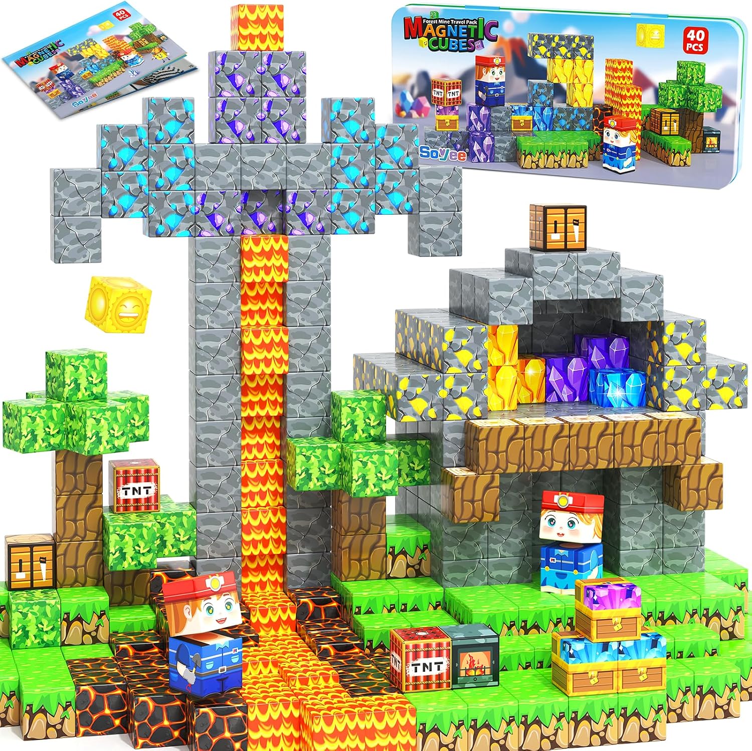 Detalle de Soyee Magnetic Blocks Travel Toy for Ages 3+ 🧩