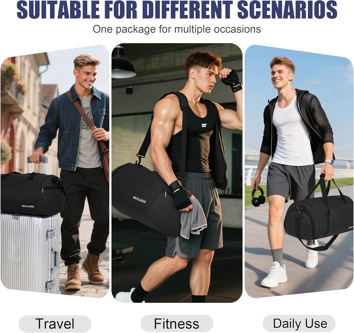 Thumbnail 6 de BECOJADDE 35L Gym Bag Review: a practical travel sports duffle for daily gym use