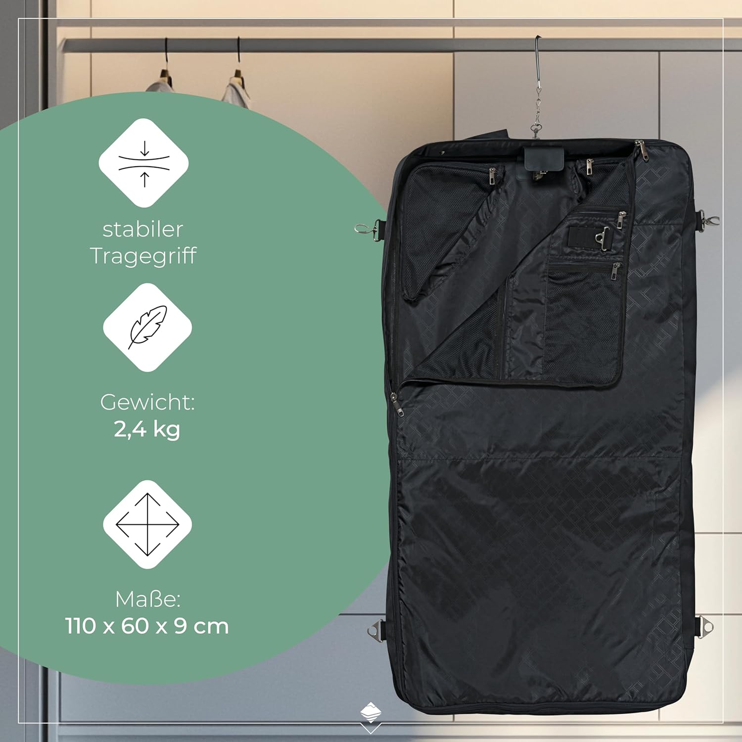 Thumbnail 2 de Travelite Kleidersack Anzugtasche, schwarz – BUSINESS 60 Liter